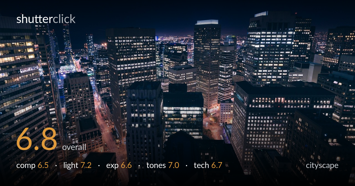 cityscape photo critique card