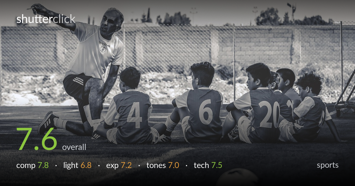 sports photo critique card
