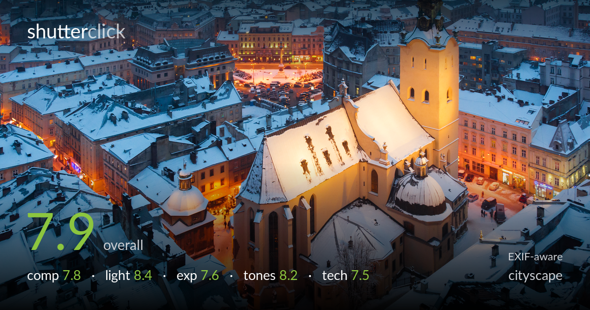 cityscape photo critique card