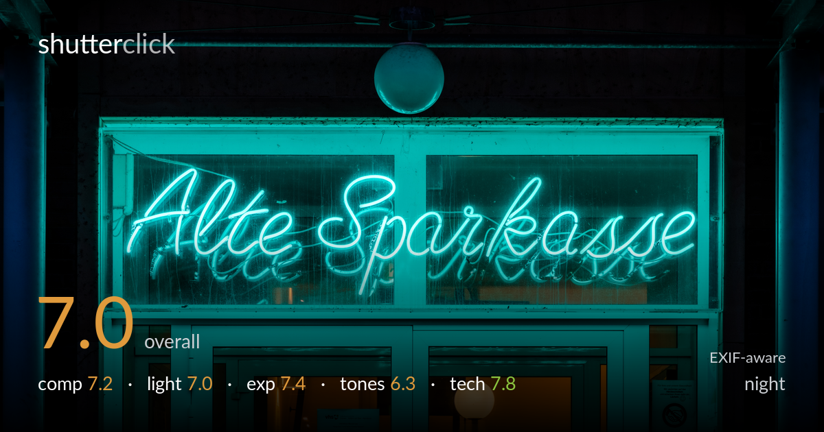 night photo critique card