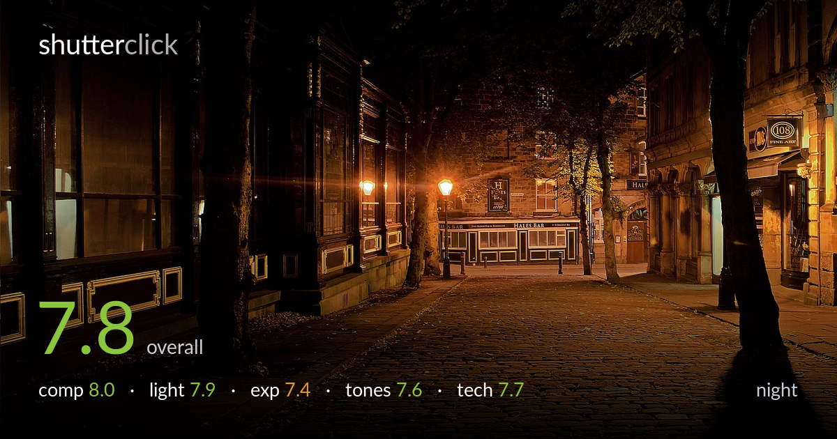 night photo critique card