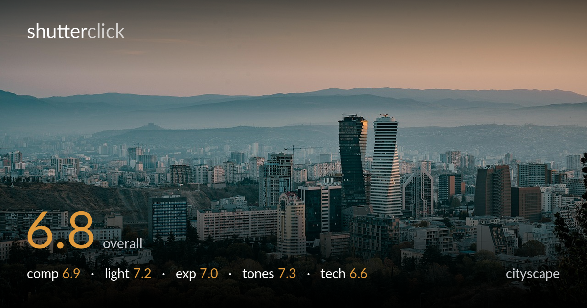 cityscape photo critique card