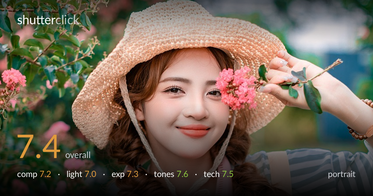 portrait photo critique card