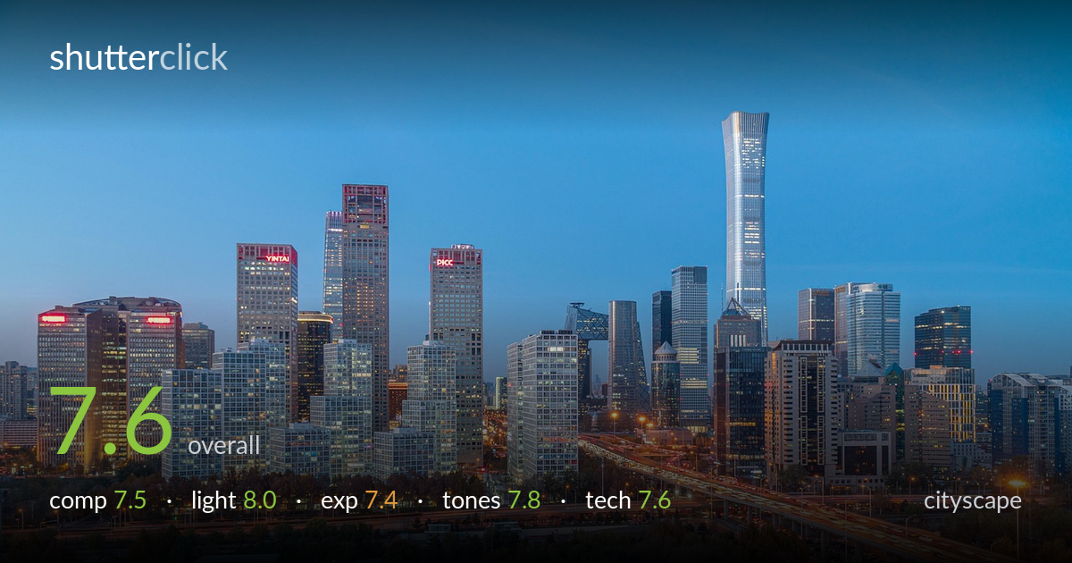 cityscape photo critique card