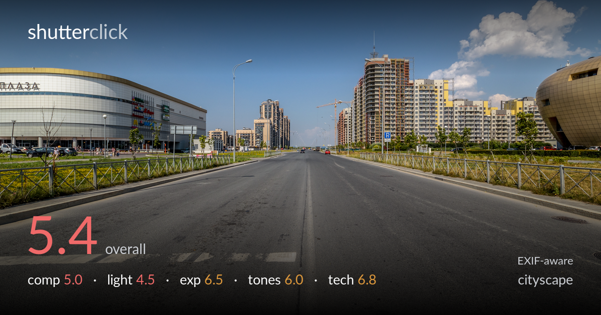 cityscape photo critique card