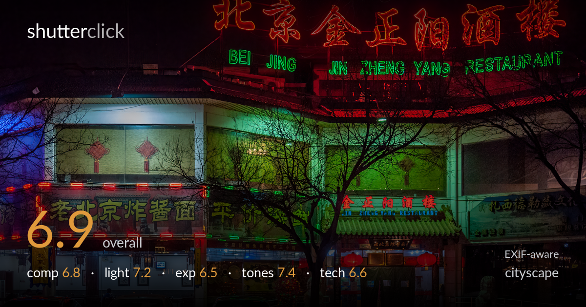 cityscape photo critique card