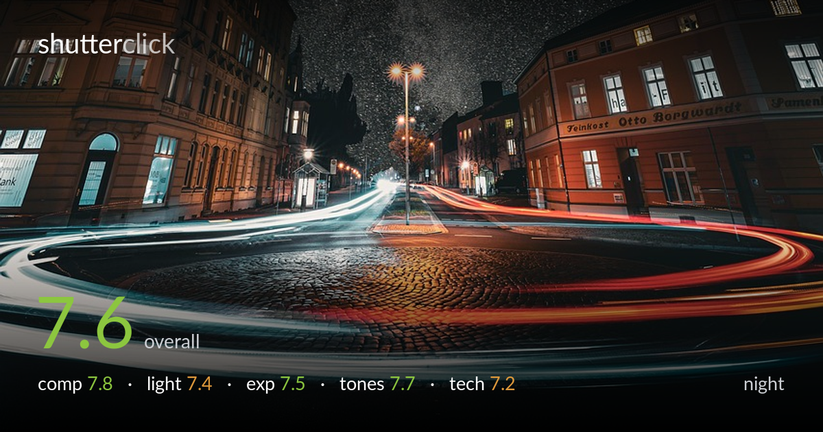 night photo critique card