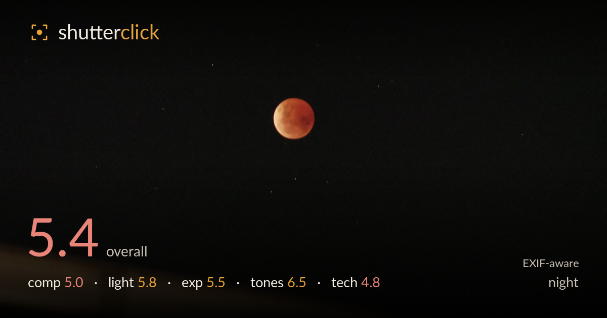 night photo critique card