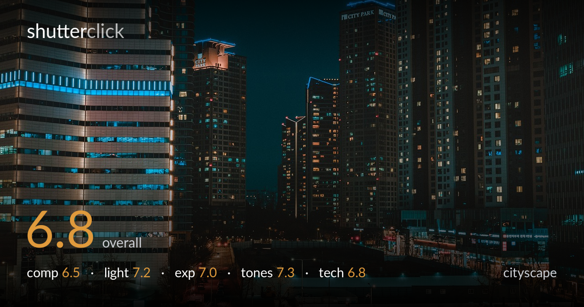 cityscape photo critique card