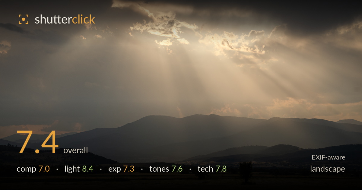 landscape photo critique card