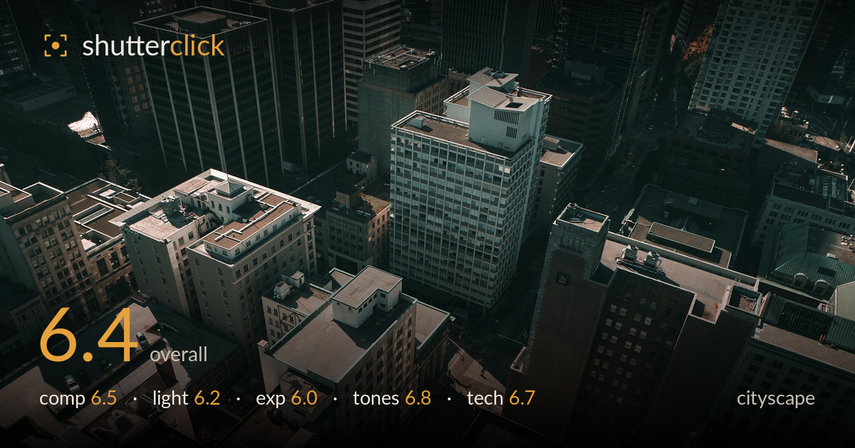 cityscape photo critique card