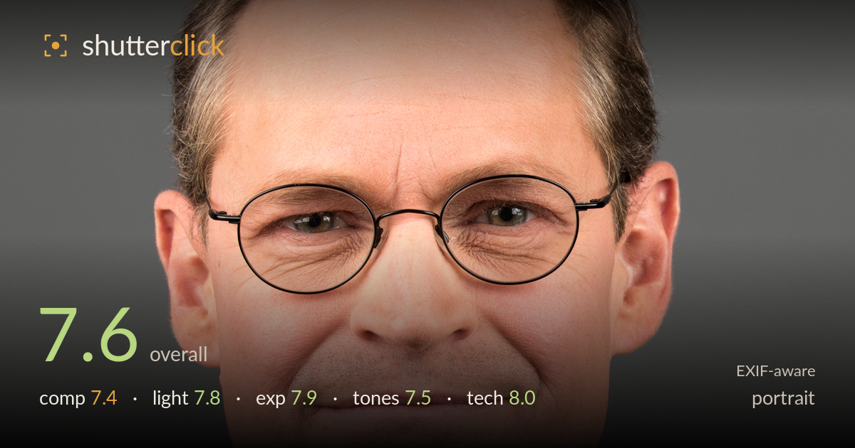 portrait photo critique card