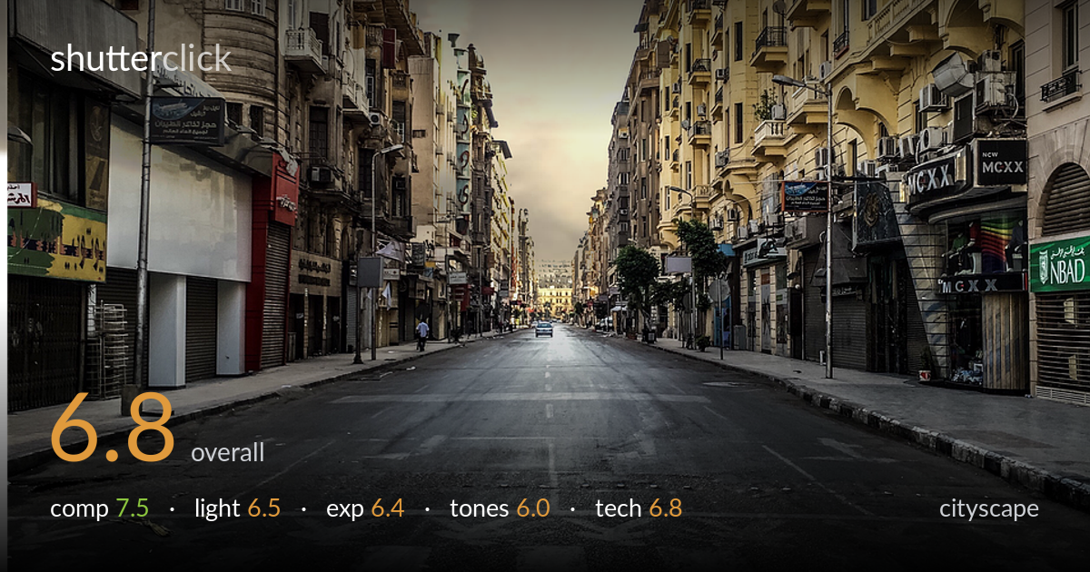 cityscape photo critique card