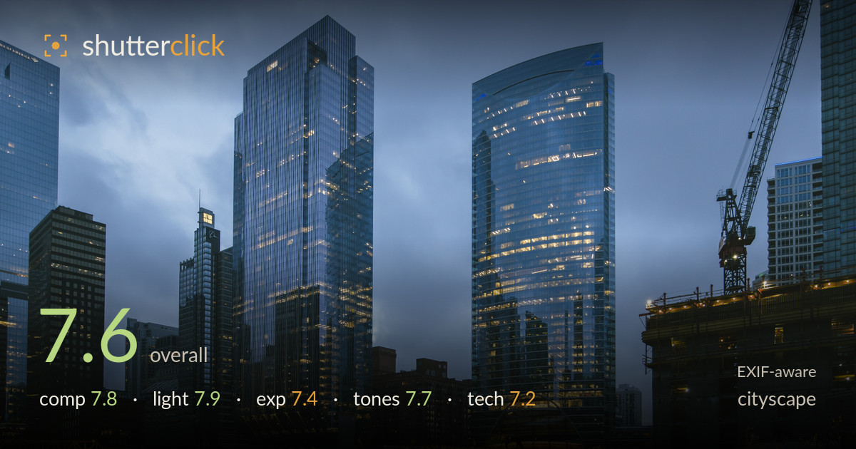cityscape photo critique card