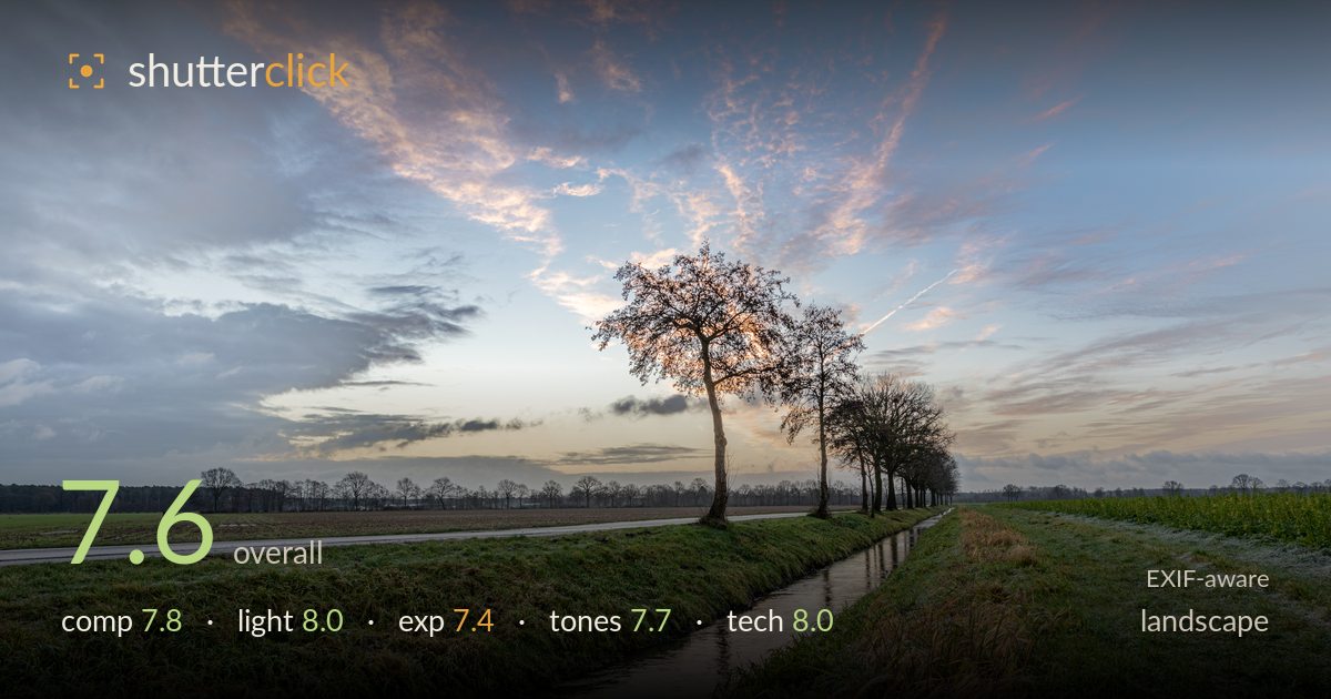 landscape photo critique card