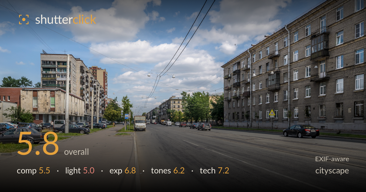 cityscape photo critique card