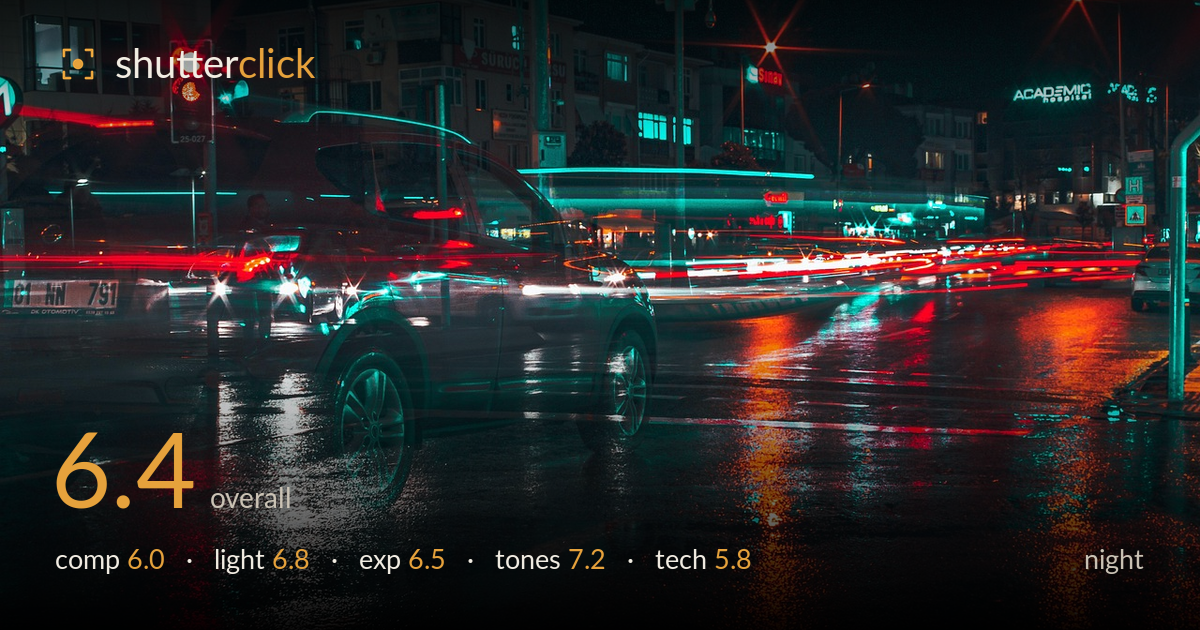 night photo critique card