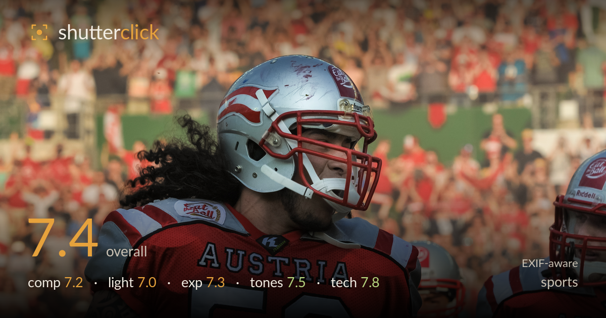 sports photo critique card