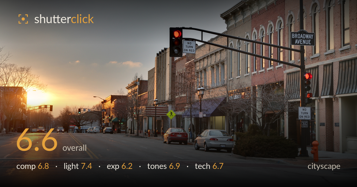 cityscape photo critique card