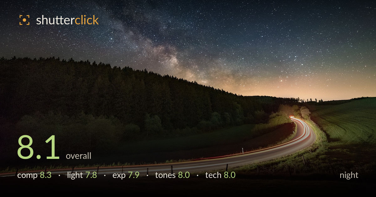 night photo critique card
