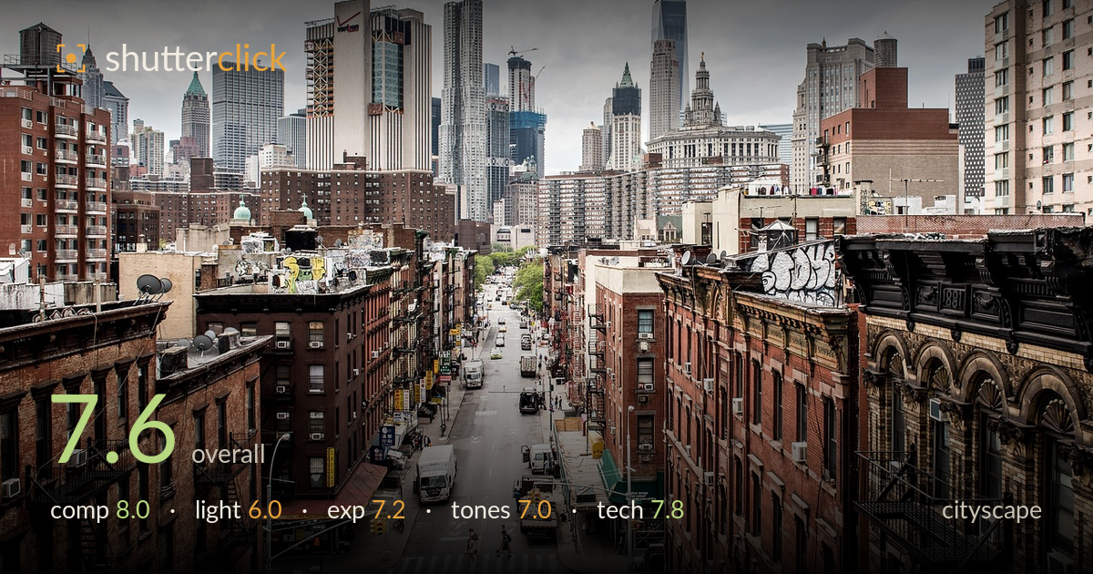 cityscape photo critique card