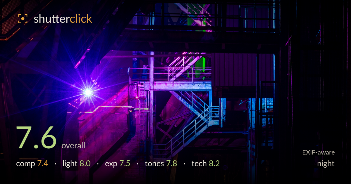night photo critique card