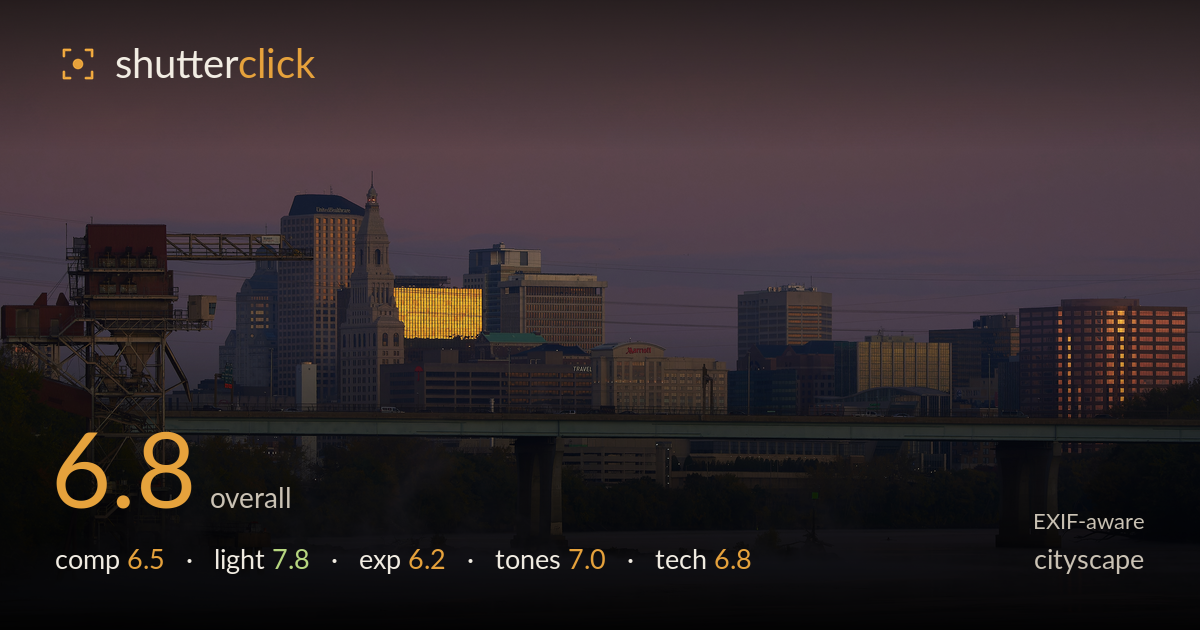 cityscape photo critique card