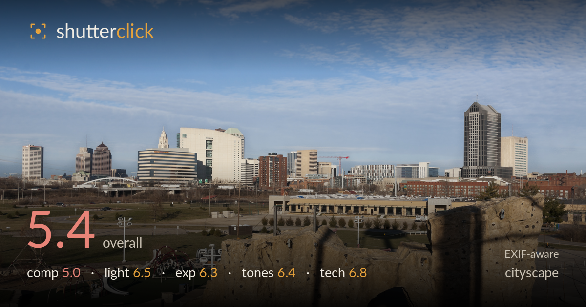 cityscape photo critique card