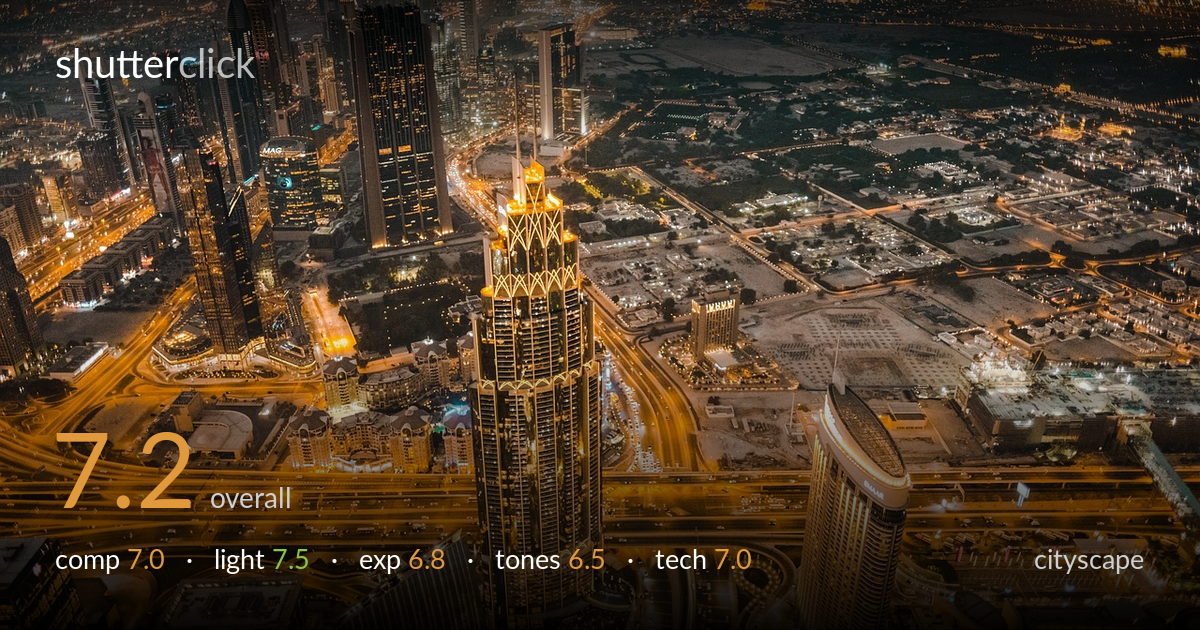 cityscape photo critique card