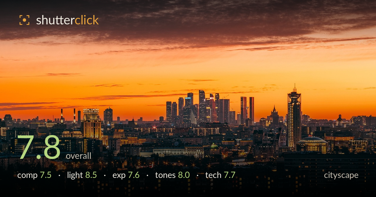 cityscape photo critique card