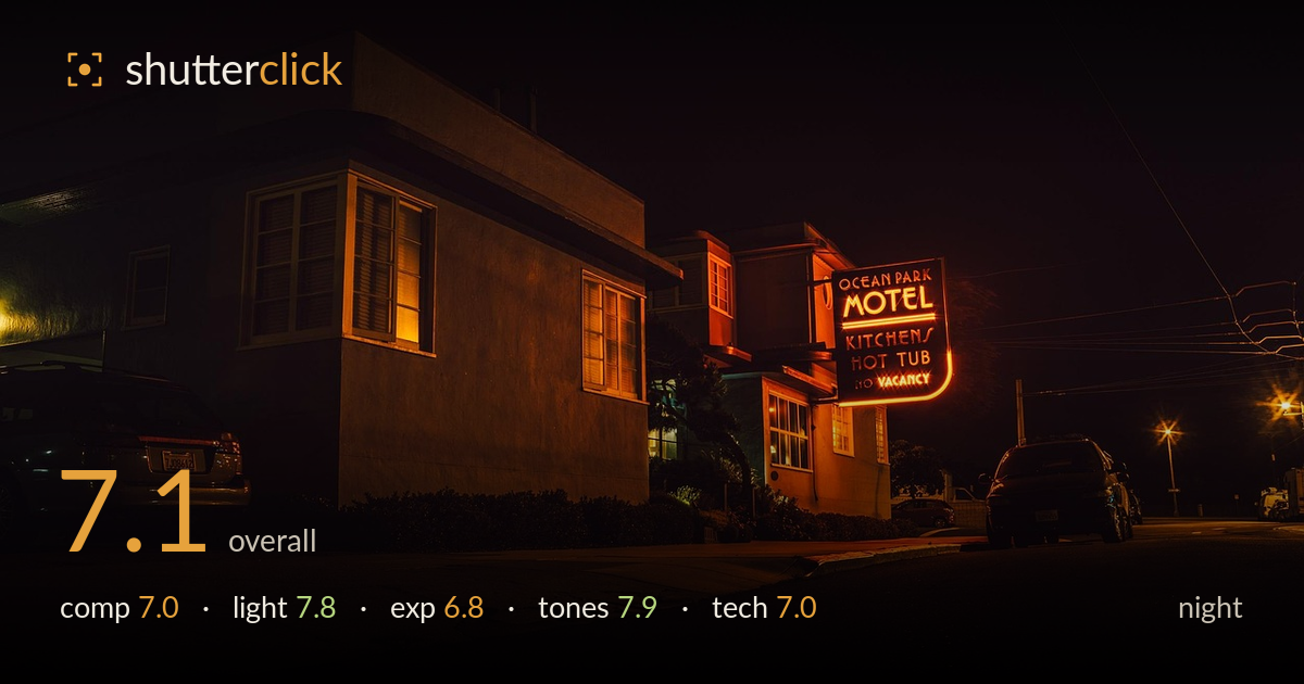 night photo critique card