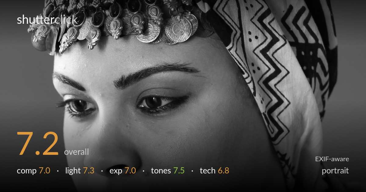 portrait photo critique card