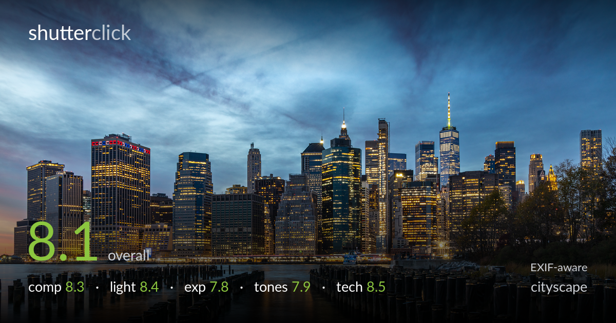 cityscape photo critique card