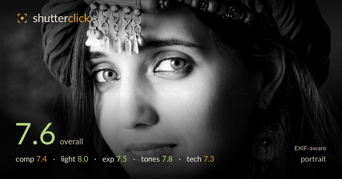 portrait photo critique card